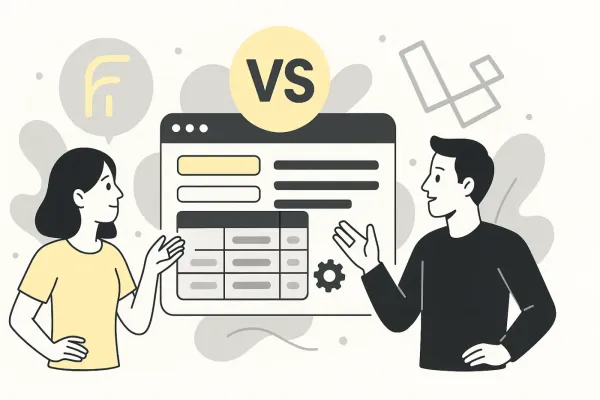 Filament v4 vs Laravel 12 (pur) : points forts et limites