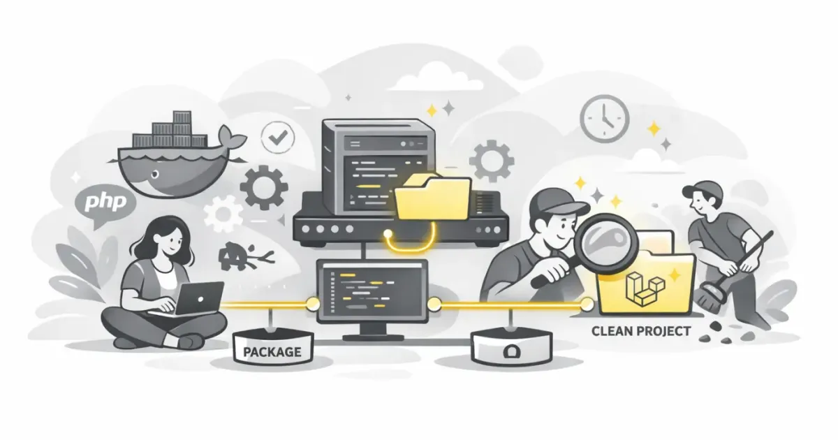 Dev de package Laravel : arrête de débugger un “projet hôte sale”