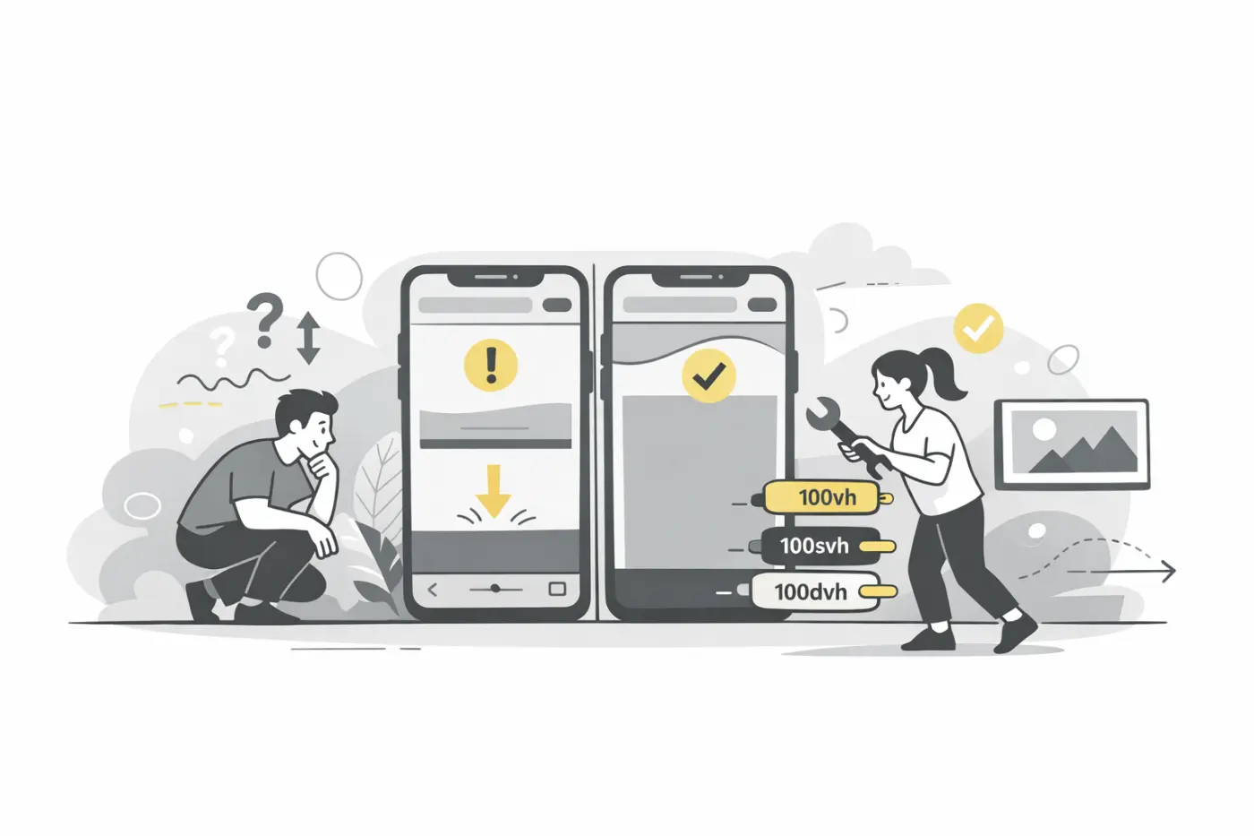 iOS Safari et le faux 100vh : pourquoi ton layout saute quand la barre d’adresse bouge (et les fixes qui tiennent)